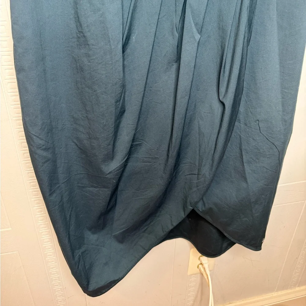 Universal Standard Asymmetric Shirtdress Cotton Blend Teal Medium 18-20 EUC - Picture 5 of 13